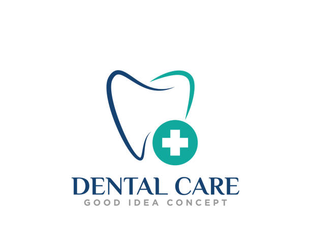 stockillustraties, clipart, cartoons en iconen met medische tandheelkundige logo ontwerp vector - dental