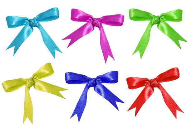 istock multicolored small bows from a narrow satin ribbon on a white background 1311648776
