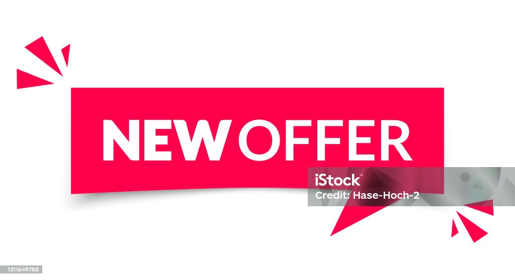Now Offering Advertisement Examples Vector Illustration New Offer Label Speech Bubble Web Banner Design ...