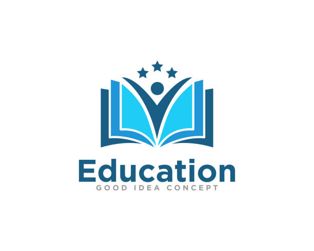 edukacja i ukończenie logo design design vector - symbol computer icon letter a education stock illustrations