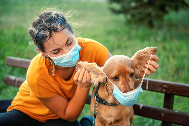 istock Girl walk in park with her dog. 1311655452