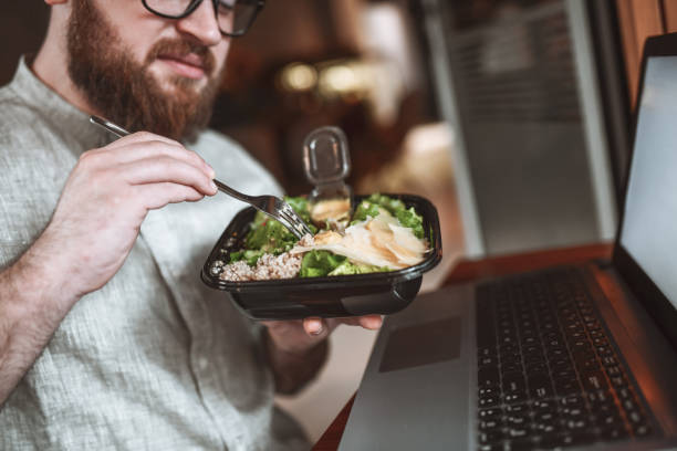 istock Tuna Salad For Modern Bearded Freelancing Male 1311657390