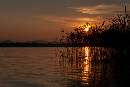 Sunset at Lake Constance in southern Germany