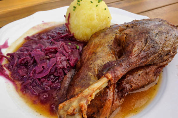 istock Roasted goose in a beer garden, Bavaria, Germany 1311660272