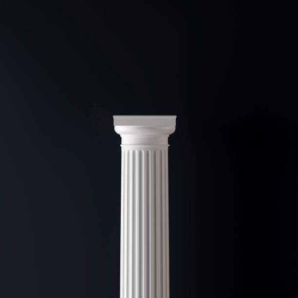 istock White column with capital on dark background 1311661608