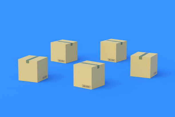 istock Cardboard boxes. Freight transportation and logistic. Import, export of goods. Storage of cargo. International trade. Wholesale purchase, sale. Delivery company. 3d rendering 1311661729