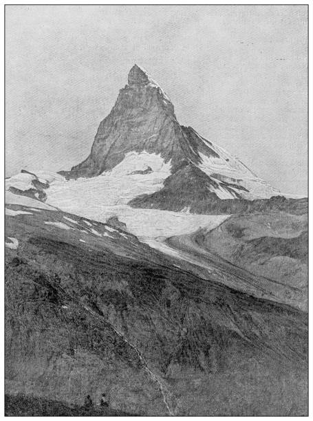 istock Antique black and white photograph: Matterhorn 1311664666