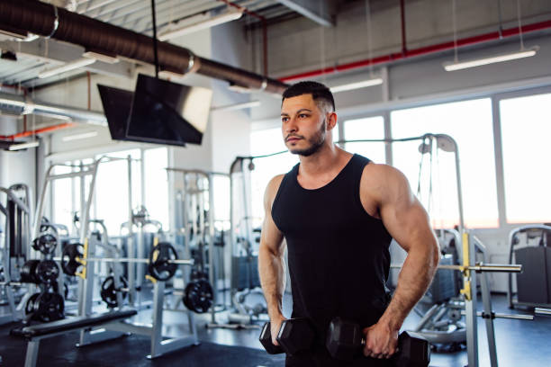 istock Muscular man, big arms. 1311666138