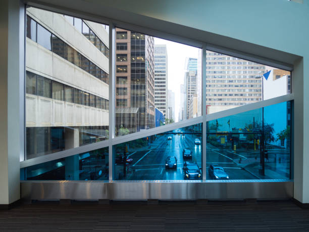 Free Stock Photo of Inside view through windows of concrete building ...