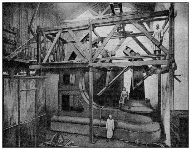 istock Antique black and white photograph: Astronomer 1311667533