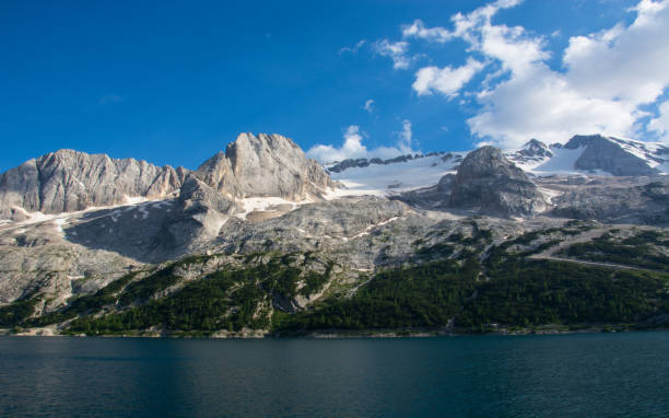 istock a lake under the high peaks in the high mountains 1311668735