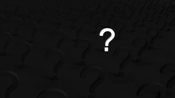 istock White trendy question mark on a background black and grey signs. 3D Rendering 1311673079