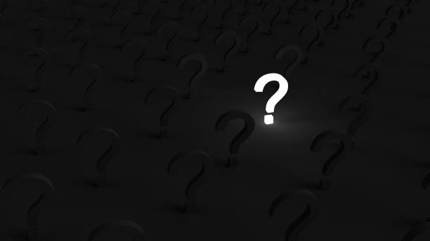 istock White trendy question mark on a background black and grey signs. 3D Rendering 1311673098