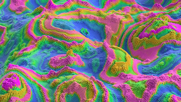 istock Abstract colorful cubes landscape 1311681125