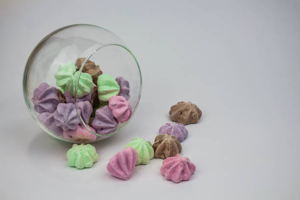 Homemade pink, green and lilac on a white background. composition. space for text