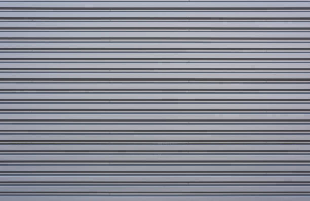 istock aluminum Facade. corrugated iron sheet or trapezoidal sheet metal 1311687806