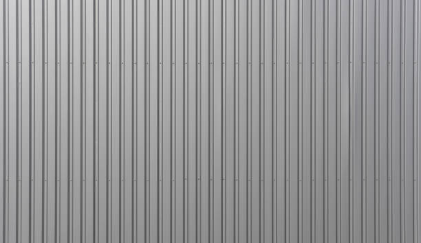 istock aluminum Facade. corrugated iron sheet or trapezoidal sheet metal 1311688119