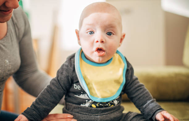istock Blue eyed baby boy looking to camera 1311707710