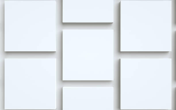 istock Square Flyer Mock-Up - Multiple Stacks of Flyers 1311712395