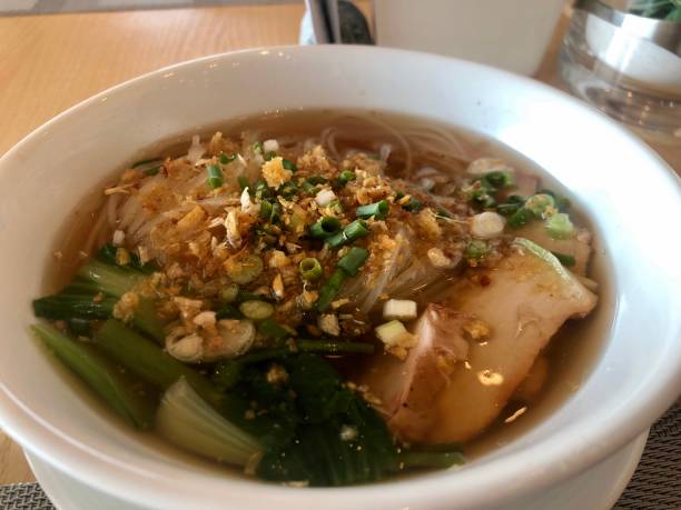 istock Thai pork and noodle soup served as breakfast 1311714060
