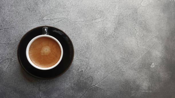 istock Cup of freshly brewed coffee. Top view 1311722079
