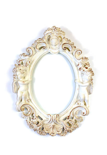 istock Isolated on white background Vintage frame for photo or mirror 1311728420