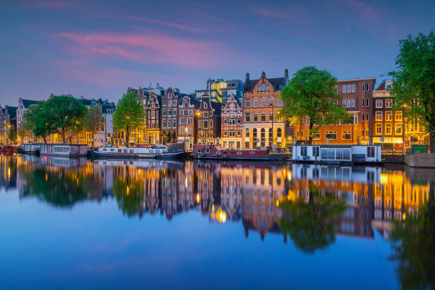 istock Downtown Amsterdam city skyline. Cityscape  in Netherlands 1311730080
