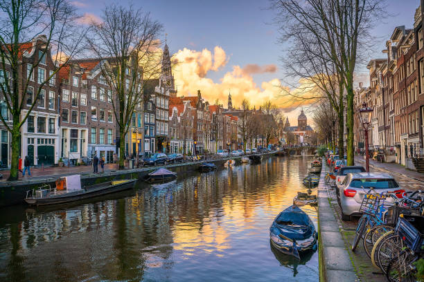 istock Downtown Amsterdam city skyline. Cityscape  in Netherlands 1311730094