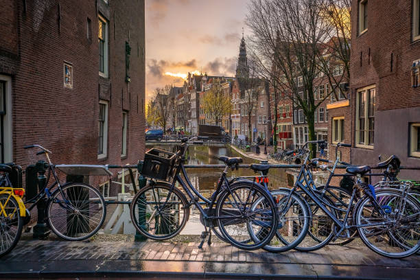 istock Downtown Amsterdam city skyline. Cityscape  in Netherlands 1311730096