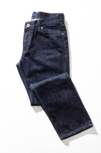 istock Fashionable blue jean isolated on white background 1311733275