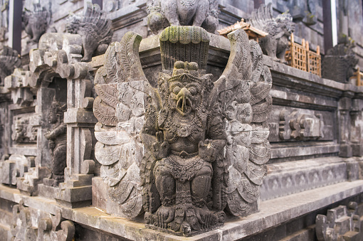 Statue old architecture in temple bali indonesia