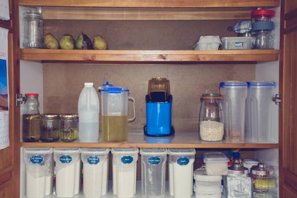 istock Kitchen Pantry, Empty Shelves - Recession Concept 1311735991