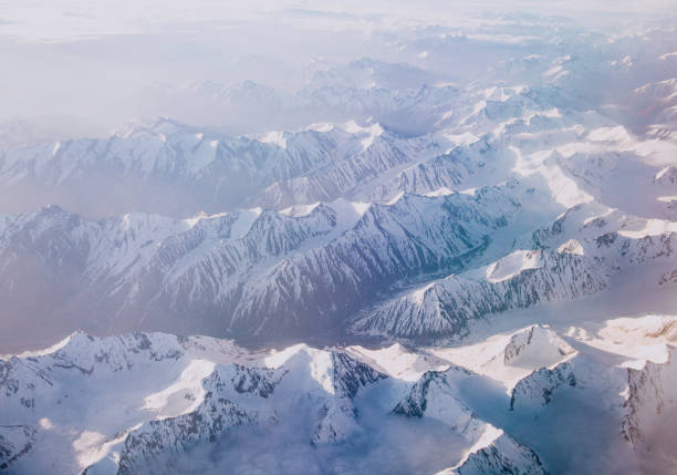 Free Stock Photo of Aerial view of snowy mountain ranges | Download ...
