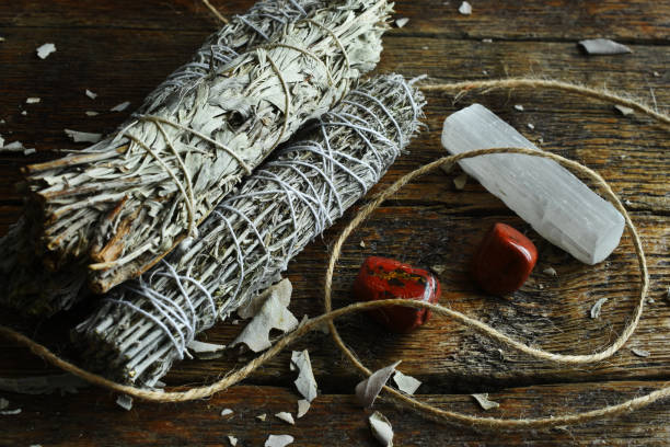 istock White Sage Smudge Bundles and Selenite 1311740337