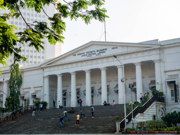 a sociedade asiática de mumbai é uma sociedade erudito no campo dos estudos asiáticos com sede em mumbai, índia. famoso lugar turístico em mumbai. - bombaim - fotografias e filmes do acervo