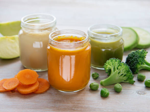 istock Assortment of fruit and vegetable puree 1311750994