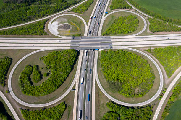 istock Aerial View of Clover Leaf Highway Intersection 1311756264