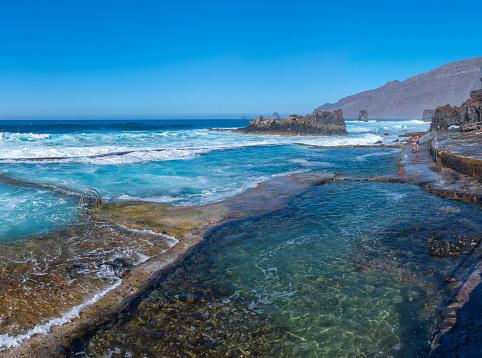 La Maceta rock pool at EL Hierro island at Canary islands, Spain.