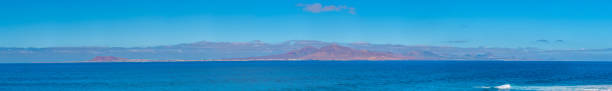 Lanzarote viewed from Isla de Lobos, Canary islands, Spain.