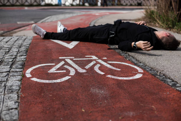 istock Bike lane accident 1311763438
