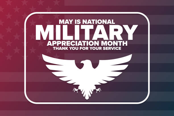 istock May is National Military Appreciation Month. Holiday concept. Template for background, banner, card, poster with text inscription. Vector EPS10 illustration. 1311766827