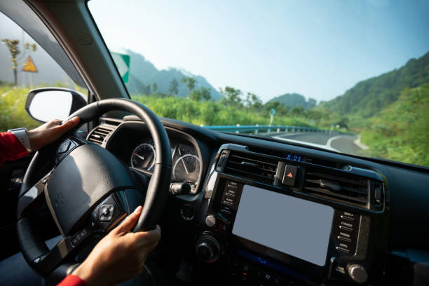 istock Driving car on the highway road 1311785628