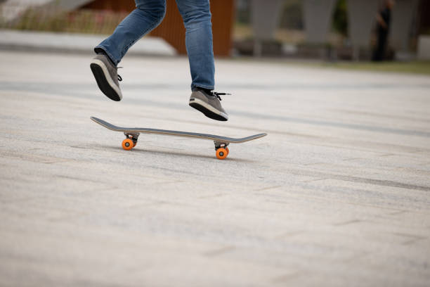 istock Skateboarder skateboarding outdoors in the morning 1311786023