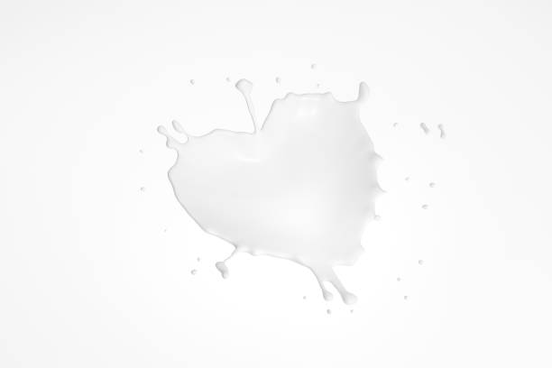 Splash some drink water look like heart shape on white background 3d rendering. 3d illustration Water spread of Love and Valentines Day greeting card template minimal concept.