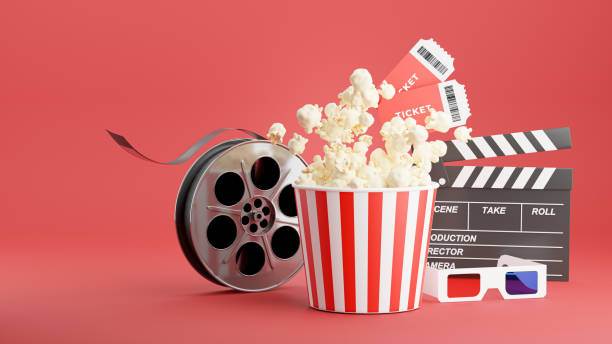 istock 3d render of popcorn with cinema time 1311788496