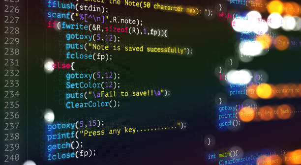 Abstract Modern tech of Programming code screen developer. Abstract Modern tech of Programming code screen developer. C Programming Language of Computer script and Technology background of software. cascading style sheets stock pictures, royalty-free photos & images