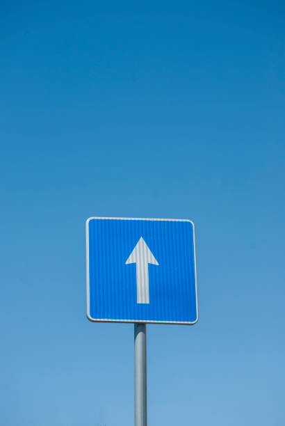 istock Blue quadrilateral traffic sign 1311797928