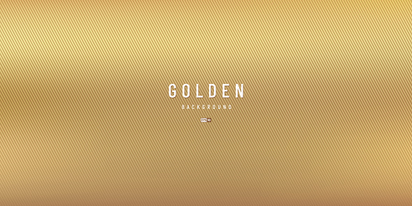 Blurred background gradient matte gold. Diagonal line texture. Luxury and elegant. Abstract modern smooth banner design. You can use for web, ad, poster, template, business presentation. Vector EPS10