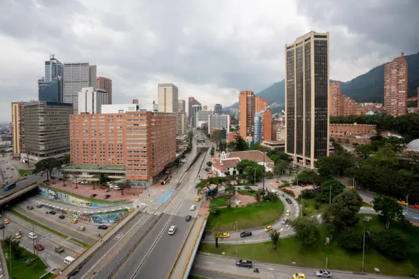 Streets in the city center of Bogota, Colombia - urban scene concepts