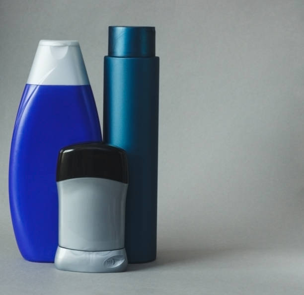 istock Cosmetic plastic bottles for men skin care 1311822523